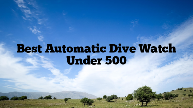 Best Automatic Dive Watch Under 500
