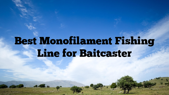 Best Monofilament Fishing Line for Baitcaster
